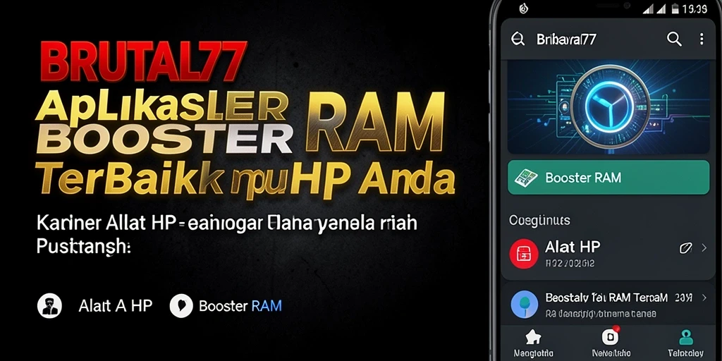 Tampilan antarmuka BRUTAL77 yang sederhana dan informatif.