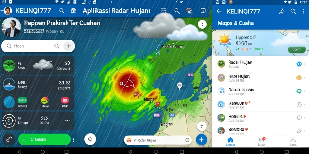 Antarmuka aplikasi KELINCI777 menampilkan informasi radar hujan secara jelas.