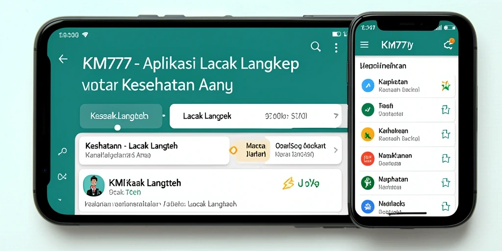 Antarmuka KM777 yang menampilkan statistik langkah harian.