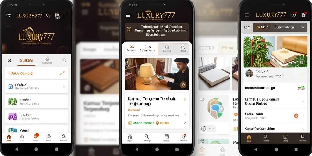 Antarmuka LUXURY777 yang sederhana dan intuitif untuk Kamus Terjemahan.