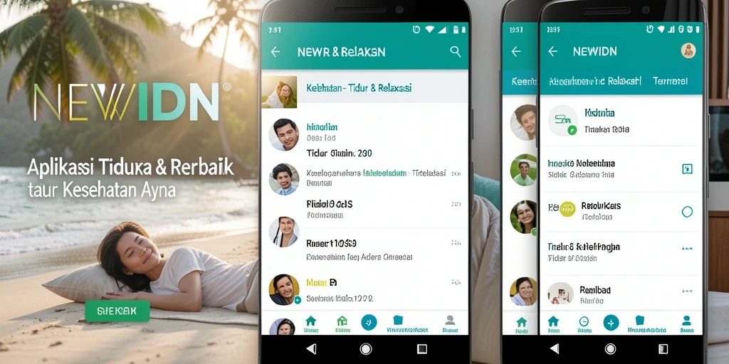 Antarmuka NEWIDN yang intuitif untuk tidur dan relaksasi.