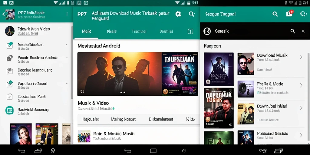 Antarmuka PP7 yang mudah digunakan untuk Download Musik.