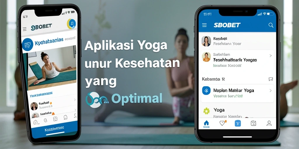Antarmuka aplikasi SBOBET menampilkan berbagai latihan Yoga.