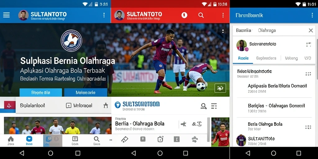 Screenshot antarmuka SULTANTOTO yang menampilkan berita olahraga bola terbaru.