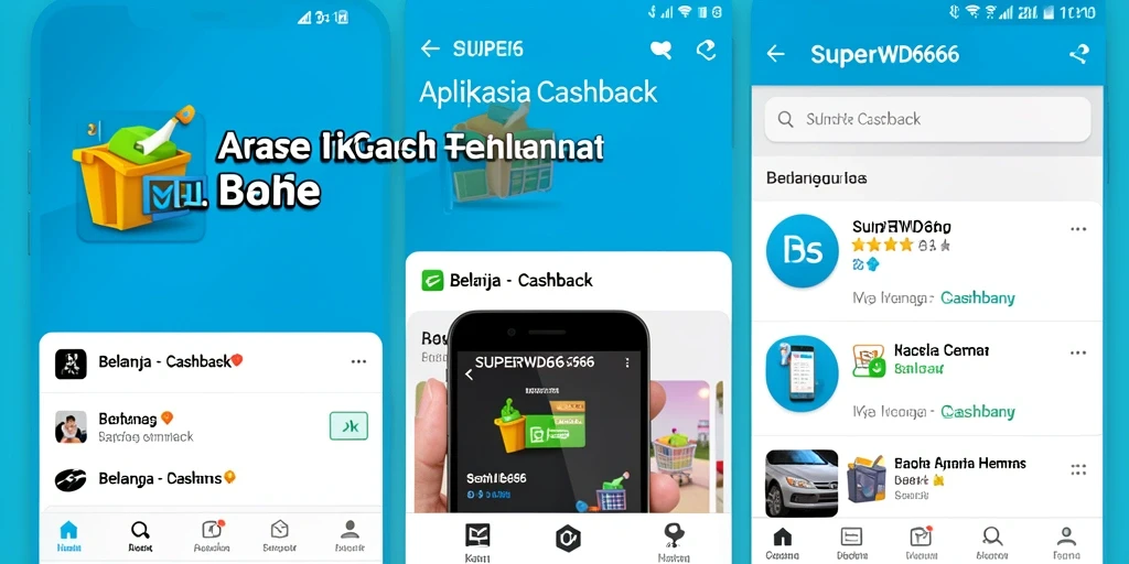 Antarmuka utama <strong>SUPERWD666</strong> menampilkan berbagai penawaran cashback menarik.